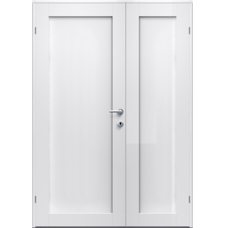 PARINNERDÖRR DIPLOMAT CONTUR 1 TÄT VIT HALV KLARGLAS