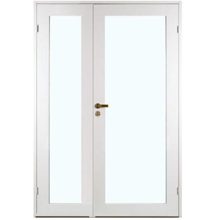 PARINNERDÖRR DIPLOMAT CONTUR HELGLASAD VIT HALV KLARGLAS