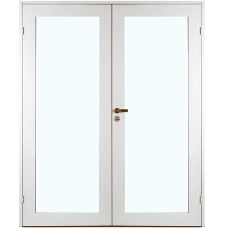 PARINNERDÖRR DIPLOMAT CONTUR HELGLASAD VIT KLARGLAS