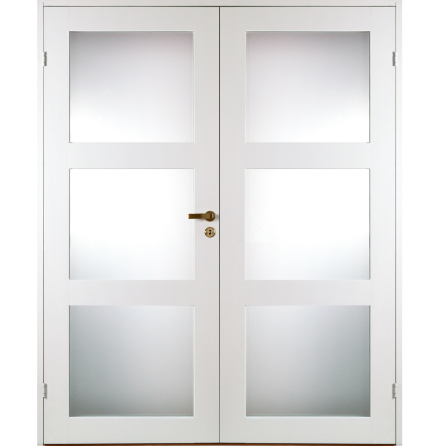 PARINNERDÖRR DIPLOMAT CONTUR SP3 VIT KLARGLAS