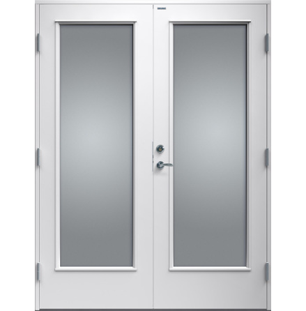 PARYTTERDÖRR DIPLOMAT ALTAN HELGLAS VITMÅLAT TRÄ