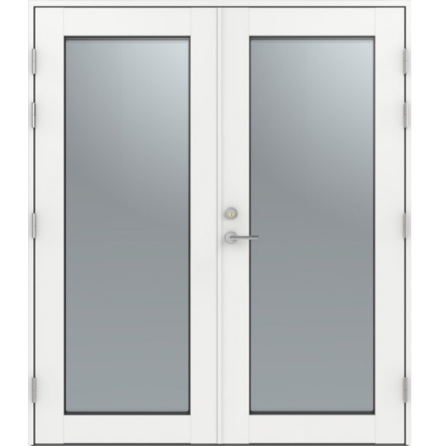 PARYTTERDÖRR DIPLOMAT ALTAN HELGLAS VIT ALUMINIUM