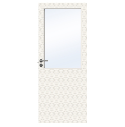 INNERDÖRR SWEDOOR CHARISMA D200 GW13 MASSIV KLARGLAS VIT