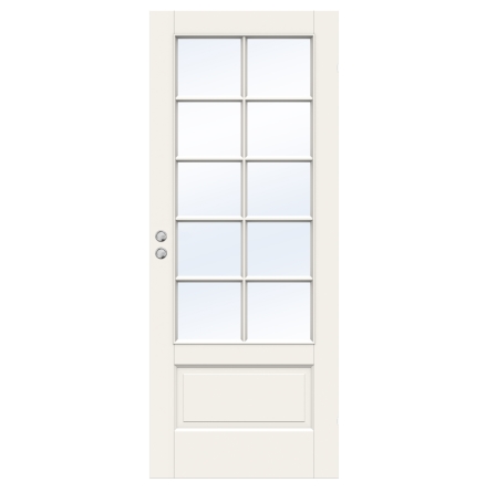 SKJUTDÖRR SWEDOOR CRAFT SP10 MASSIV KLARGLAS VIT INFÄLLD