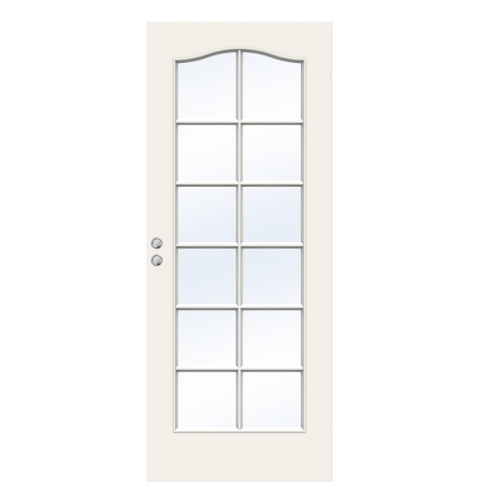 SKJUTDÖRR SWEDOOR COMPACT SP12B FORMPRESSAD KOMPAKT KLARGLAS VIT INFÄLLD