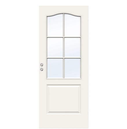 SKJUTDÖRR SWEDOOR COMPACT SP6B FORMPRESSAD KOMPAKT KLARGLAS VIT INFÄLLD