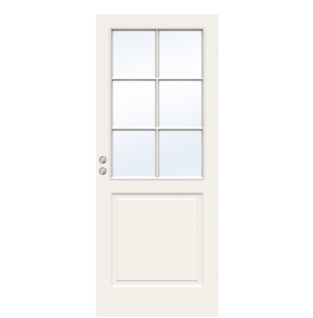 SKJUTDÖRR SWEDOOR STYLE SP6 FORMPRESSAD LÄTTDÖRR VIT INFÄLLD