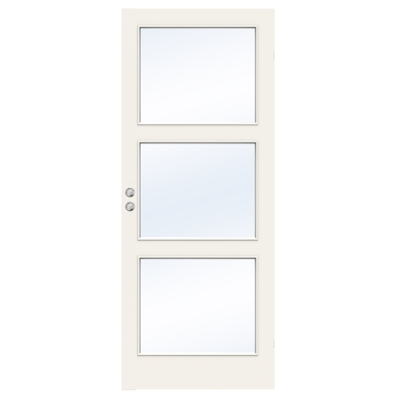 SKJUTDÖRR SWEDOOR EASY GW3 LÄTTDÖRR KLARGLAS VIT INFÄLLD