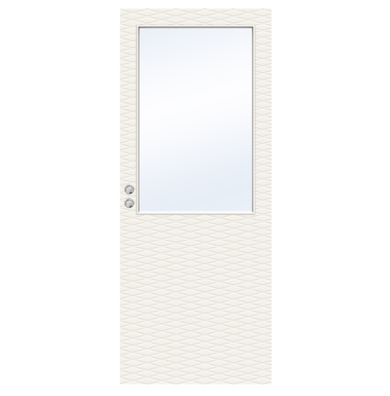 SKJUTDÖRR SWEDOOR CHARISMA D200 GW13 MASSIV KLARGLAS VIT INFÄLLD