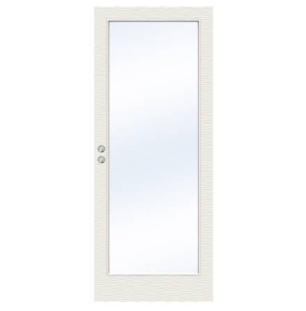 SKJUTDÖRR SWEDOOR CHARISMA D300 GW1 MASSIV KLARGLAS VIT INFÄLLD