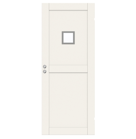 SKJUTDÖRR SWEDOOR UNIQUE 02L GWA120 VIT KLARGLAS INFÄLLD