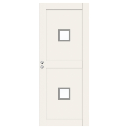 SKJUTDÖRR SWEDOOR UNIQUE 02L GWA220 VIT KLARGLAS INFÄLLD