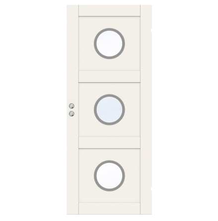 SKJUTDÖRR SWEDOOR UNIQUE 03L GWA330 VIT KLARGLAS INFÄLLD