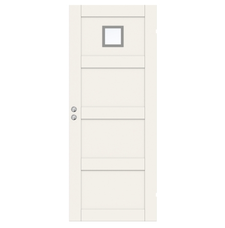 SKJUTDÖRR SWEDOOR UNIQUE 04L GWA120 VIT KLARGLAS INFÄLLD