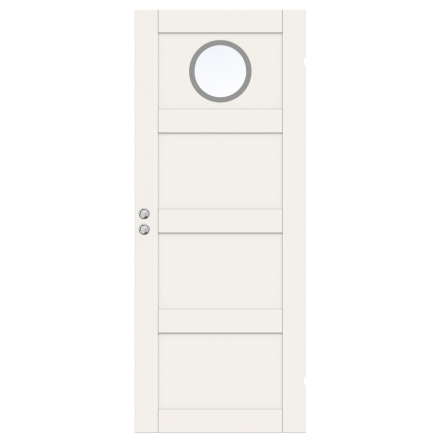 SKJUTDÖRR SWEDOOR UNIQUE 04L GWA130 VIT KLARGLAS INFÄLLD