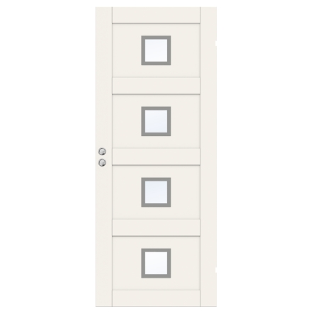SKJUTDÖRR SWEDOOR UNIQUE 04L GWA420 VIT KLARGLAS INFÄLLD