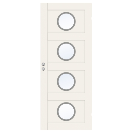SKJUTDÖRR SWEDOOR UNIQUE 04L GWA430 VIT KLARGLAS INFÄLLD